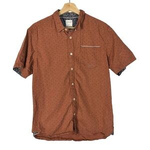 Level Ten Orange X Triangle Short Sleeve Button Down M